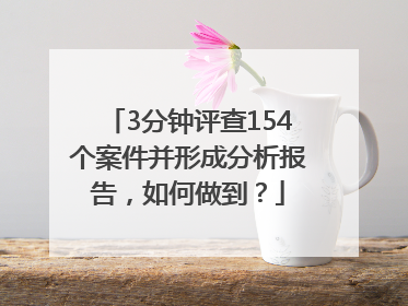 3分钟评查154个案件并形成分析报告，如何做到？