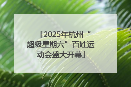 2025年杭州“超级星期六”百姓运动会盛大开幕