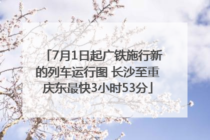 7月1日起广铁施行新的列车运行图 长沙至重庆东最快3小时53分