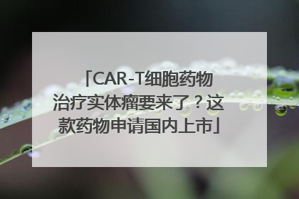 CAR-T细胞药物治疗实体瘤要来了？这款药物申请国内上市
